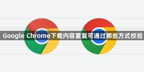 Google Chrome下载内容重复可通过哪些方式校验1