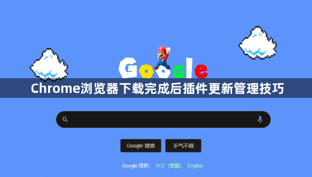 Chrome浏览器下载完成后插件更新管理技巧1