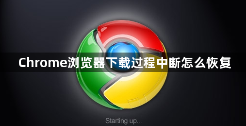 Chrome浏览器下载过程中断怎么恢复1