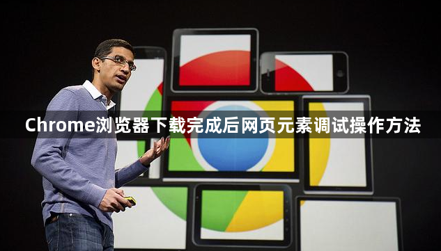 Chrome浏览器下载完成后网页元素调试操作方法1