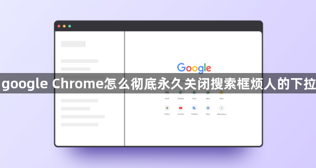 google Chrome怎么彻底永久关闭搜索框烦人的下拉1