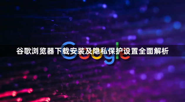 谷歌浏览器下载安装及隐私保护设置全面解析1