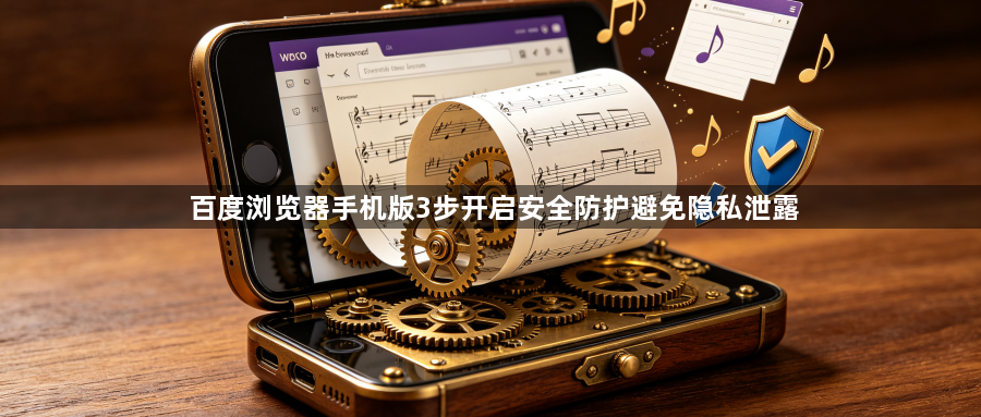 百度浏览器手机版3步开启安全防护避免隐私泄露1