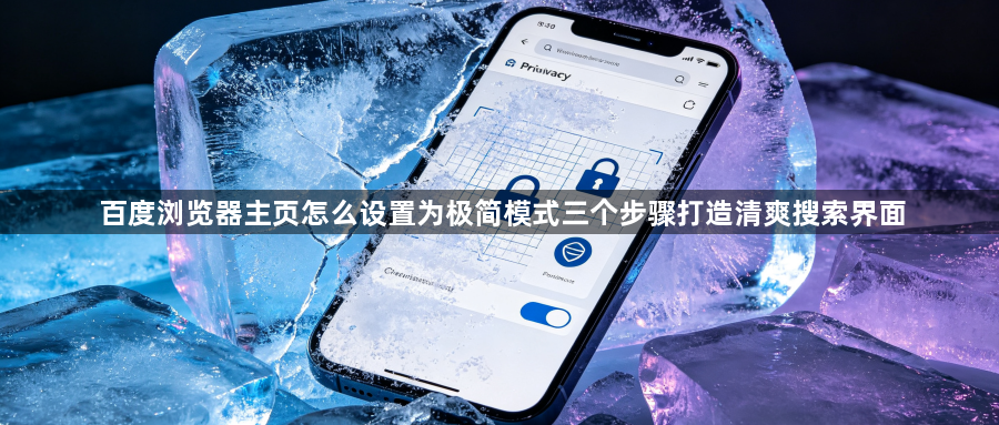 百度浏览器主页怎么设置为极简模式三个步骤打造清爽搜索界面1