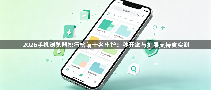 2026手机浏览器排行榜前十名出炉：秒开率与扩展支持度实测1
