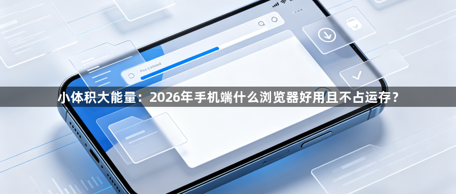 小体积大能量：2026年手机端什么浏览器好用且不占运存？1