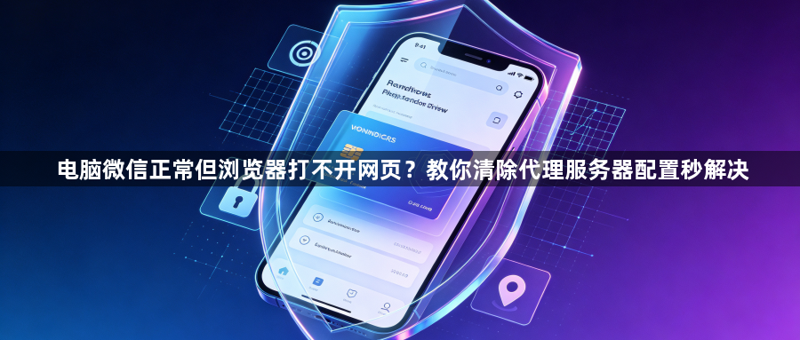 电脑微信正常但浏览器打不开网页?教你清除代理服务器配置秒解决1