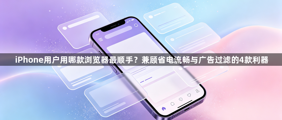 iPhone用户用哪款浏览器最顺手?兼顾省电流畅与广告过滤的4款利器1