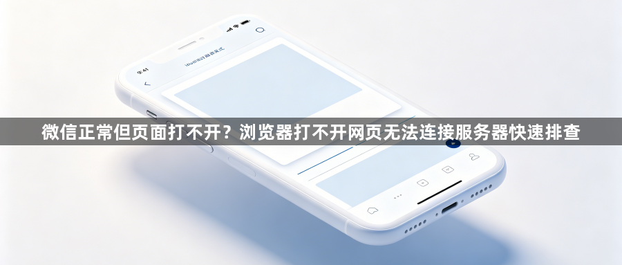 微信正常但页面打不开?浏览器打不开网页无法连接服务器快速排查1