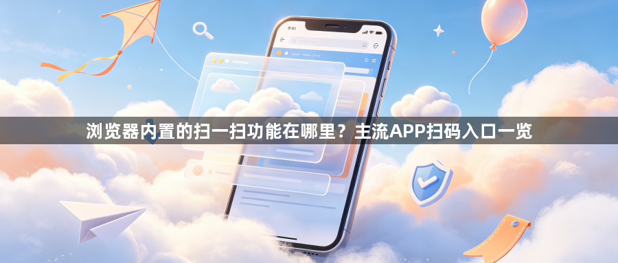 浏览器内置的扫一扫功能在哪里?主流APP扫码入口一览1