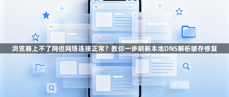 浏览器上不了网但网络连接正常？教你一步刷新本地DNS解析缓存修复1