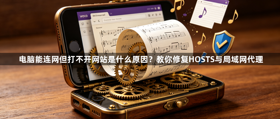 电脑能连网但打不开网站是什么原因？教你修复HOSTS与局域网代理1