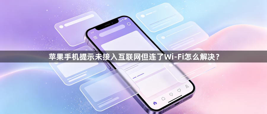 苹果手机提示未接入互联网但连了Wi-Fi怎么解决?1